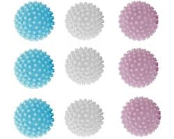 9 Pcs Wasballen - Droogballen voor Wasdroger - Tennisballen voor Kleding en Donsjassen - Wasmachine Accessoires