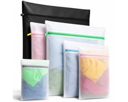 BOTC Waszakken - Wasnetten - Set van 6 - Bescherm je Wasgoed en Wasmachine - Transparant/Wit