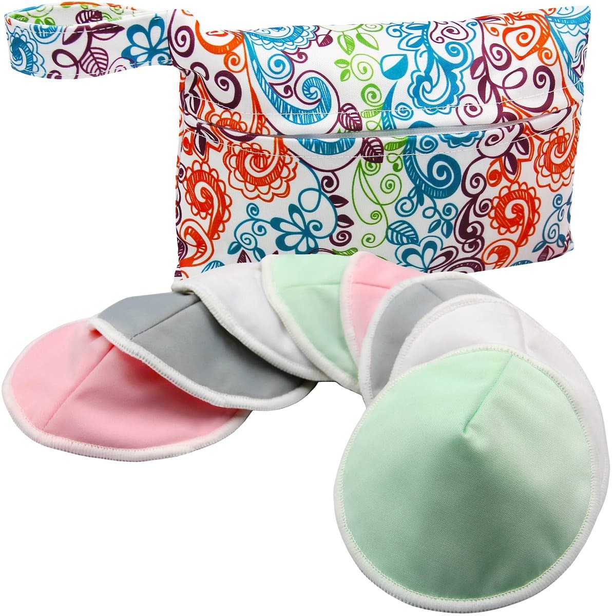 Cosensi - Wasbare Borstcompressen - Borstvoeding Pads - Comfortabel en Herbruikbaar - Pastel Touch - Ideaal voor Moeders - Set van 10 Stuks — afbeelding 1