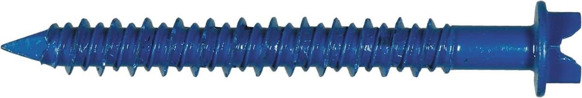 Betonnen Schroefanker - Ankerbout Schroef - Bevestigen in Beton - Parma-Seal Gecoat - 3/16 x 1-3/4 inch - Blauw — afbeelding 1