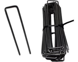 100x Stalen Grondankers van niet Verzinkt Staaldraad - 150 mm lang, 30 mm breed, Ø 4 mm - Grondankers Voor Onkruidmat, Tuinmat, Schutting & Camping - Stalen Grondnagels