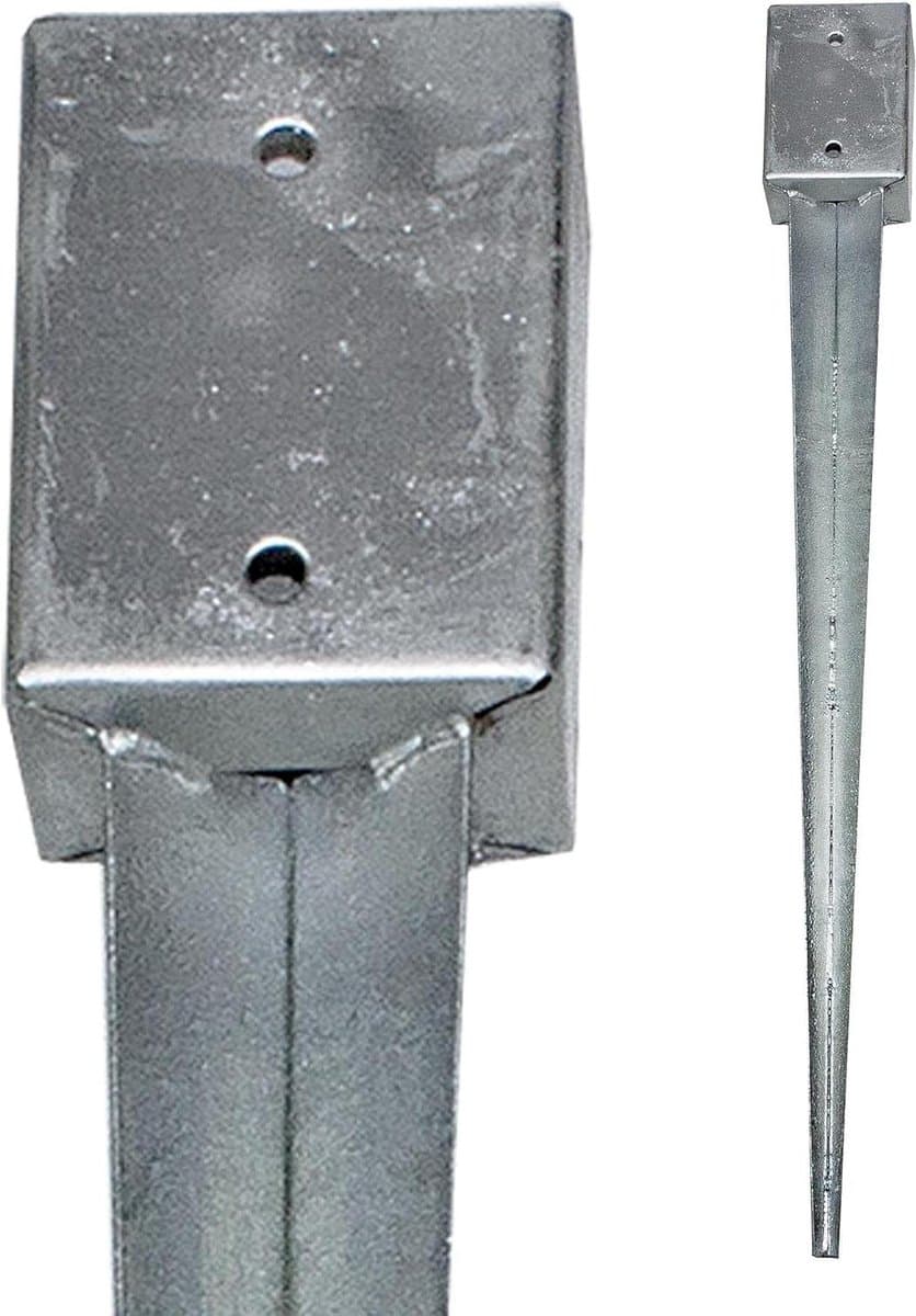 Grondanker - Paalhouder - Stevig Fundament - Warmbad Verzinkt - 900 mm - Zilverkleurig — afbeelding 1