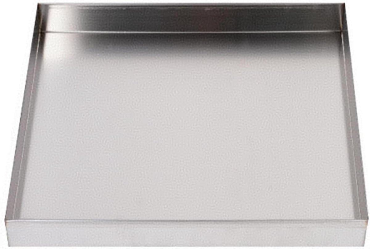 Waterbak Roestvrij Staal - Lekbak Condensor - Apparatuur Beschermen - Roestbestendig 304 Staal - 50x50cm - Zilverkleurig — afbeelding 1