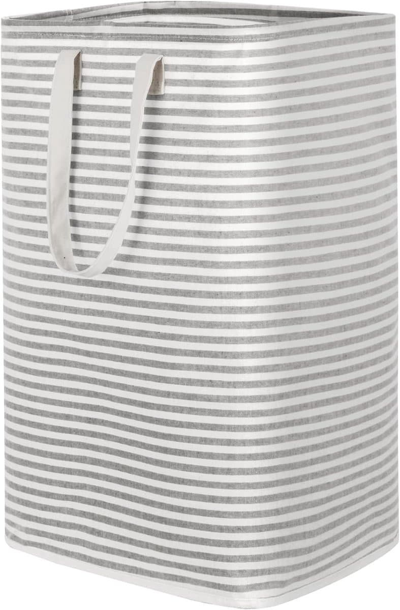 Wasmand, Grote Opvouwbare Waterdichte Wasmanden met Verlengde Handgrepen, Laundry Basket, Dirty Clothes Washing Basket voor Kleding, Slaapkamer, Blauw, Grijs, 75L — afbeelding 1