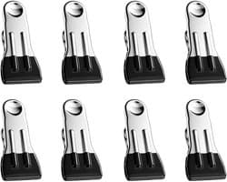 Heavy-Duty Wasknijpers,8 stuks kledingklemhangers voor kledingstukken | Roestvrijstalen Chip Pins,voor Wasgoed Buiten Thuis Badkamer Reizen Foto Voedsel Handdoek