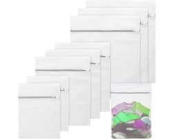 9-delige Mesh Waszakken Set, Herbruikbare Waszakken voor Wasmachine met Rits, Ideaal voor Ondergoed, Sokken, Handdoeken en Panty's, Diverse Maten 30x40, 40x50 en 50x60 cm