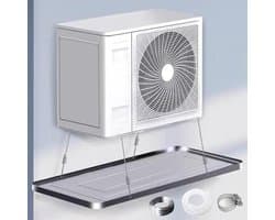 Condensafvoerbak Airco - Lekbak Warmtepomp - Water Opvang - Roestvrij Staal - 85x39 cm - Zilverkleurig