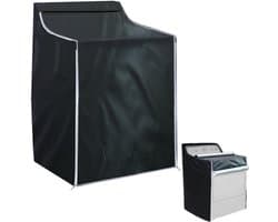 Wasmachine Beschermhoes - 210d Oxford Stoffen - Wasmachine Hoes - Wasmachine Beschermer - Waterdicht, Zonwerend En Stofdicht - Wasmachine Overtrek - Stof- En Anti-Verouderingshoes - 75 X 73 X 110 Cm - Zwart