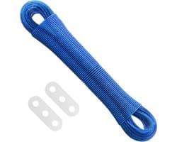 Waslijn - Drooglijn - Kleding Drogen - Extra Sterke Kern - 50 Meter - Blauw