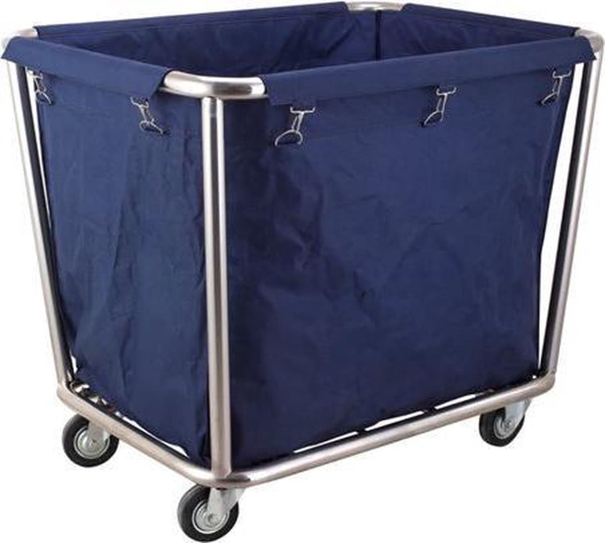 HENDI Wasgoed trolley – stalen frame – afneembare waszak – 4 wielen – 900x650x850 mm — afbeelding 1