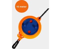Waslijn Uittrekbaar 10 Meter - oranje - Drooglijnen - Roldrooglijn - Oprolbaar - Waslijndraad - Wasrek - Droogrek - ideaal voor op de camping — afbeelding 1