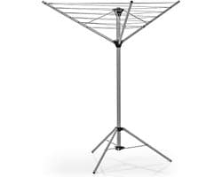 DailySupplies® Droogmolen met Voet voor Camping & Thuis - Wasrek Staand - Droogrek Inklapbaar - Grijs