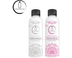 Wasparfum Hintenso Pink 500ml + Wasparfum Hintenso White 500ml - Proefpakket - 140 Wasbeurten - Inclusief 1 gratis tester - - Frisse was - Heerlijke geur - Textielverfrisser – Wasverzachter – Bloemengeur - Wasparfum - Wasmachine