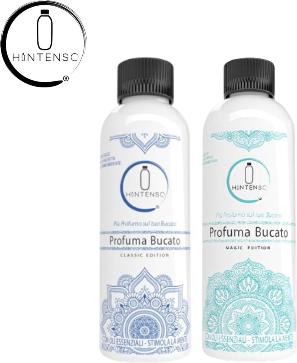 Wasparfum Hintenso Turquoise Magic Edition 500ml + Wasparfum Hintenso Blue 500ml - Proefpakket - 140 Wasbeurten - Inclusief 1 gratis tester - Frisse was - Heerlijke geur - Textielverfrisser – Wasverzachter – Zeebries - Wasparfum - Wasmachine — afbeelding 1