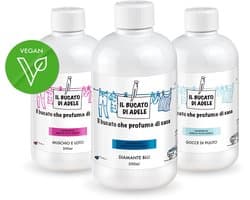 Il Bucato di Adele Wasparfum Diamante Blu 500ml + Schone Druppels 500ml + Musk & Lotus 500ml