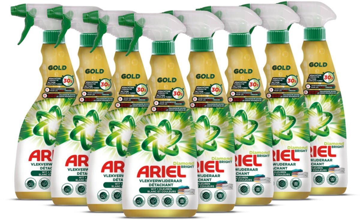 Ariel Vlekkenverwijderaar Gold Spray - 8 x 750 ml - Voordeelverpakking — afbeelding 1