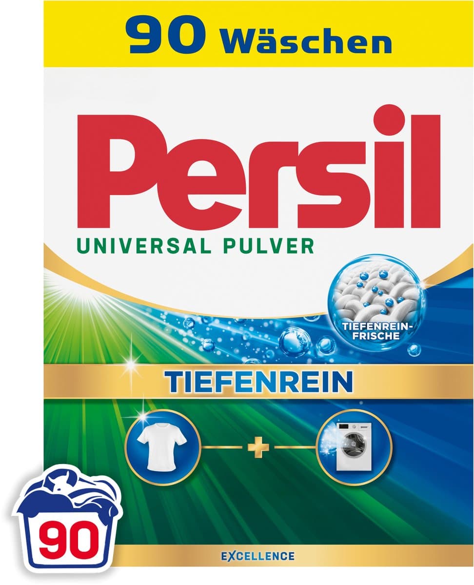 Persil Waspoeder Universal - Wasmiddel - Witte Was - Krachtige Vlekverwijdering - Hygiënische Frisheid - Grootverpakking - 90 Wasbeurten — afbeelding 1