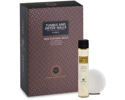 Lavayette Drogerballen XL + Gratis Wasparfum (25ml) - 6 Wasdrogerballen van 100% Schapenwol - Droogballen voor Wasdroger