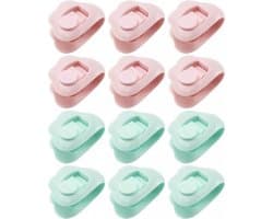 12 Stuks - Klemmen - Dekbed Knijpers - Roze&blauw - Dekbed Klemmen - voor dekens, dekbedden, bedlaken-bevestigingselementen, dekbed, knoopclips - kunststof - 48*48*30mm