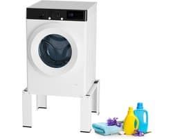 Wasmachine Verhoger - Wasmachine opbouwmeubel - Tot 100kg - Wasmachine Kast - Wasmachine Sokkel Universeel Wit — afbeelding 1
