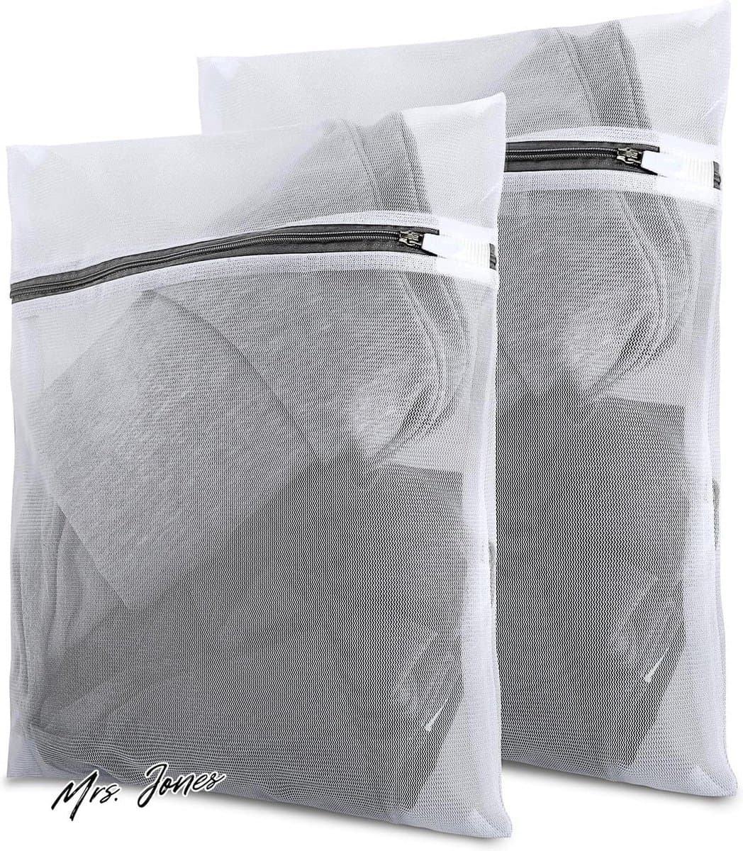 Mrs. Jones Functionele Mesh Waszakken Met Ritsen - Duurzaam Wassen Pouch Voor Wasmachine - Dikkere BH Wassen Zak Voor Het Reinigen - Mannen Vrouwen Blouse Kousen Ondergoed Baby Kleding . — afbeelding 1
