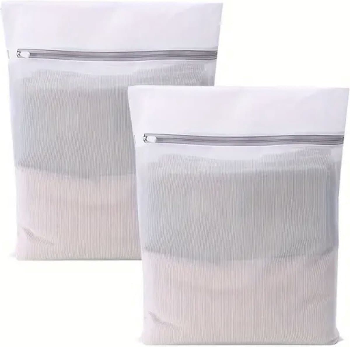Set van 2 waszakjes met rits 40x30cm - Waszakjes met rits - Waszakje - Waszak - Waszakken - Wasnet - Wasmachine zakjes - Wasmachine - Bh waszakjes - Delicaat wasgoed - Kledingzakjes - Laundry bag set - Wasgoed — afbeelding 1