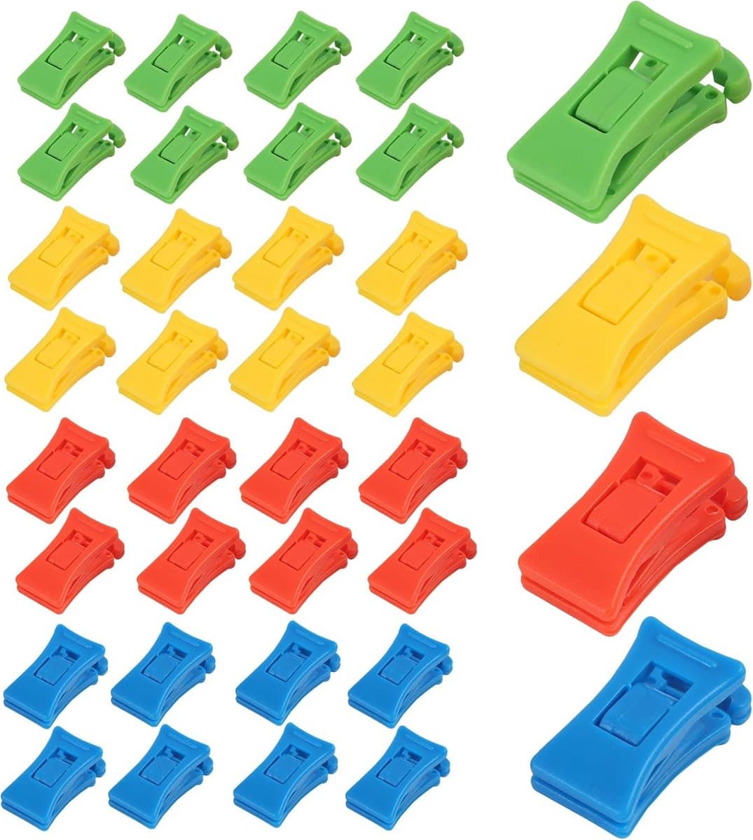 36 Sokkenclips voor Wasmachine en Droger - Robuuste Klemmen voor Dikke Sokken - Waslijn Accessoires — afbeelding 1