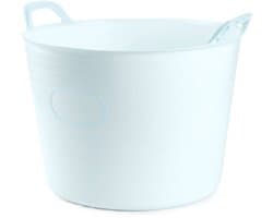 Plasticforte Flexibele kuip of emmer - ijsblauw - 42 liter - stevig kunststof - 45 x 38 cm - Afvalbak - Wasmand - Opbergmand - Voedsel geschikt