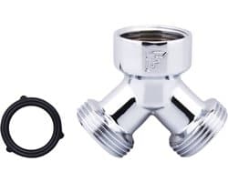 Fyveli - Y-stuk Kraansplitter - 3/4" - Verchroomd Messing - Waterverdeler Wasmachine en Vaatwasser — afbeelding 1