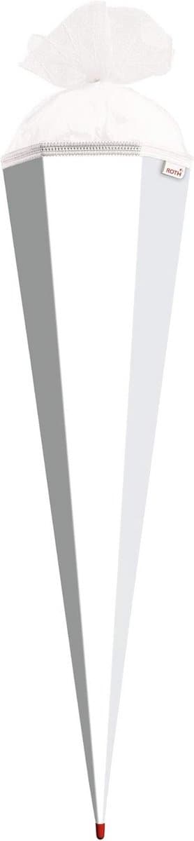 Knutsel snoepzak - Schoolpuntzak Geschenkzak - Creatief versieren - Extra stabiele puntbescherming - 85 cm - Wit — afbeelding 1