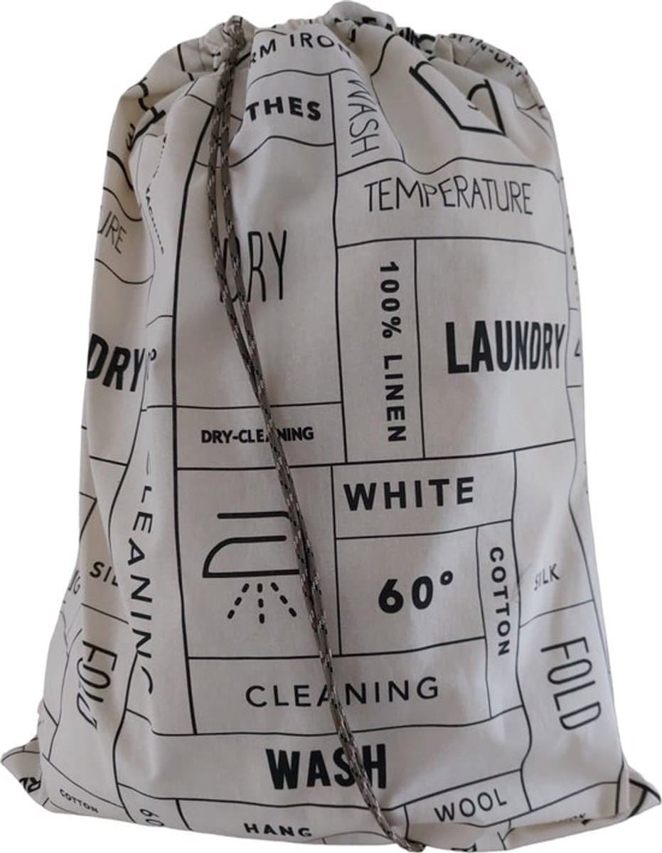 Bluvardi Katoenen waszak -Heavy Duty XXL- met trekkoord - Laundry — afbeelding 1