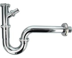 Buisvormige Sifon - Geurafsluiter - Afvoer Aansluiting - Met Apparaataansluiting - 32mm Buis 1 1/4 Inch - Roestvrij Staal
