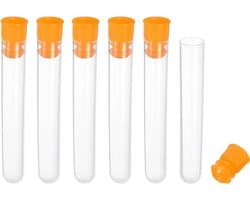 3 "Lengte Plastic Naainaald Opberghouder, 6 Stks Draagbare Matte Borduurwerk Naald Pin Tandenstoker Opslag Buizen Case voor Craft Breien, Oranje