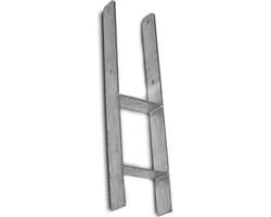 H-anker Paaldrager - Paalanker H-drager - Stevig Fundament Bouwen - Thermisch Verzinkt Staal - 600mm Lengte 91mm Vork