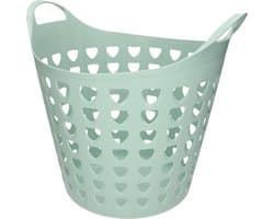 Flexibele wasmand - 26 liter - kunststof - groen - D45 x H40 cm — afbeelding 1