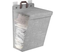 Smalle Wasmand met Deksel - Opvouwbare Mand Vuile Was - 48*36*12cm - vuile wasmand - afneembare zak - voor wasruimte, slaapkamer - camping wasmand - Reisgoederen - Plooimand