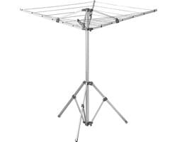 Campout Droogmolen met Voet - 79 x 24 x 13 cm - Wasmolen - Eenvoudig drogen - Inklapbaar - Droogmolen met Grondanker - Inclusief beschermhoes en 3 haringen