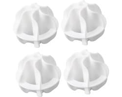 4 Stuks Wasbal anti-wikkelballen ballen wassen Wasmachine accessoires Wasmachine ballen wasmachine benodigdheden p.p wit