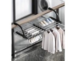 Slim Uitschuifbaar Droogrek – 64–110 cm, Ideaal voor Kleine Ruimtes