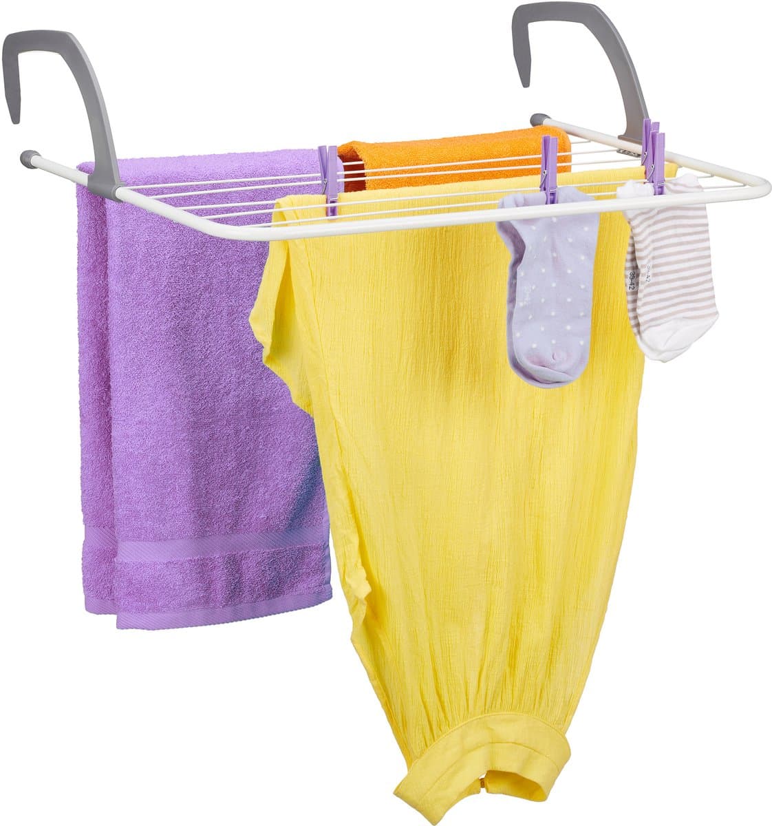 2x droogrek hangend - wasrek balkon - wasrekje verwarming - wasdroogrek camping — afbeelding 1