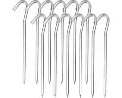 Grondankers - Set van 12 stuks 18 cm tentpalen, Aluminiumlegering grondvastzettingen extreem stabiel voor camping en buitenpicknick wandelen vissen — afbeelding 1