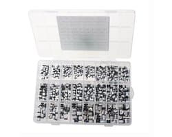 SMD Aluminium Elektrolytische Condensator Assortimentsset – 400 Stuks – 1µF t/m 1000µF – 24 Waarden – 10V–50V – Compacte SMD Condensatoren