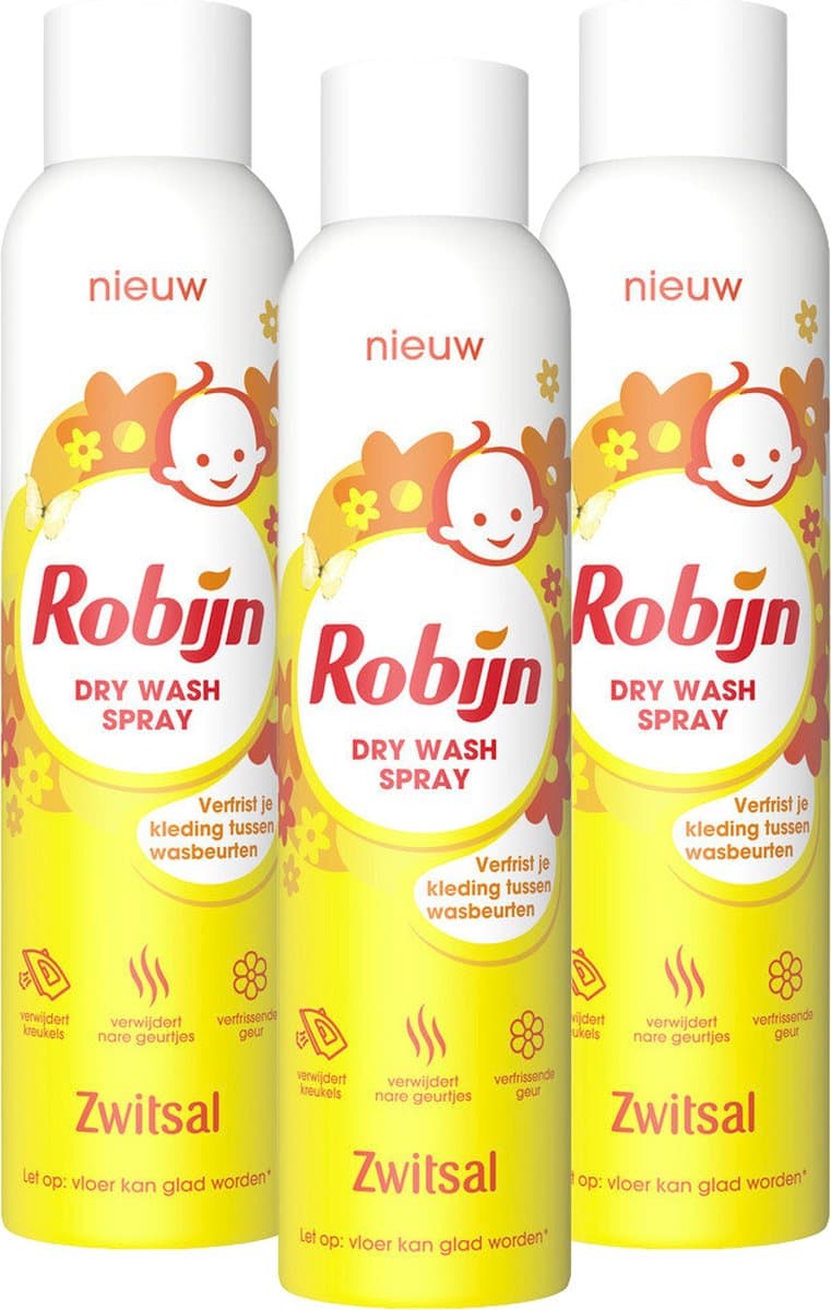 Zwitsal - Robijn Dry Wash Spray - Kleding Opfrisser - 3 x 200ml - Voordeelpack — afbeelding 1