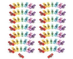 Stoffen clips voor naaien en quilten - neonkleuren, 100 stuks
