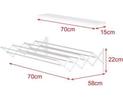 Uittrekbaar Wasrek - 70 cm - Wit - Ruimtebesparend — afbeelding 1