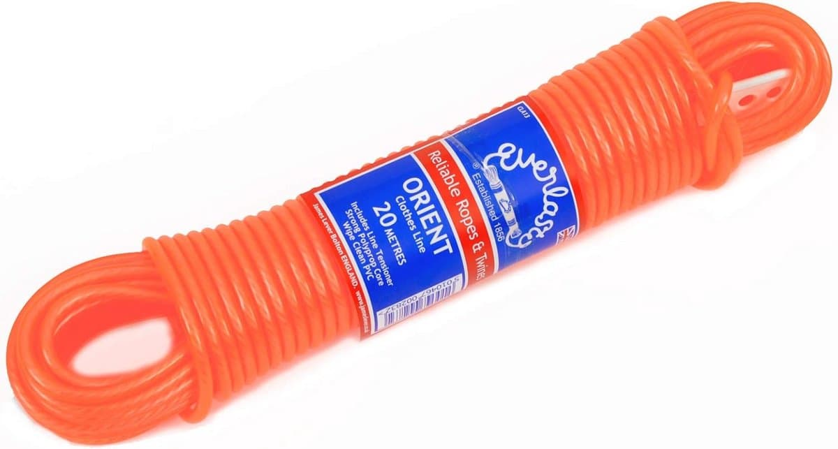 20m PVC Kledinglijn - Sterk en Duurzaam - 4.8mm Dikte — afbeelding 1