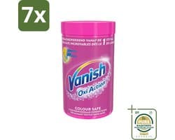 7 x Vanish Oxi Action - Veilige Kleur - Vlekkenverwijderaar Poeder - Zonder Bleek - Gekleurde Was - 1.5 Kg - Grootverpakking - Vlekken Verwijderen - Geurverwijdering - Kleurbeveiliging - Wasmiddel - Gekleurde Was