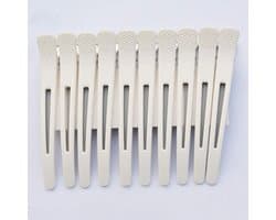 Professionele Haarklemmen voor Kappers - 12 Stuks Witte Clips voor Knippen en Styling