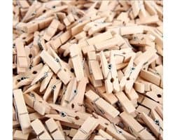 Mini Wasknijpers - Hout - 2,5 cm - 200 stuks