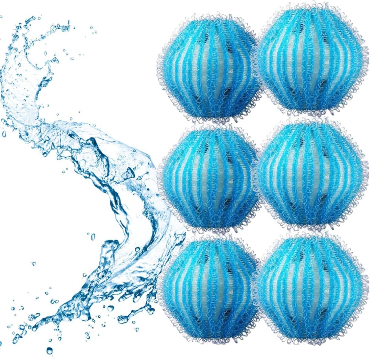 6 Stuks Verwijderen Haar In Wasmachine Kleding Was Pluisballen Wasbal Reinigingsbal Wasballen Herbruikbaar Verwijdert Huisdier Haar Pluis Pluisontsmetting Duurzaam Plastic Kleding Wassen Ontharing — afbeelding 1